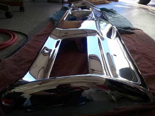 68 GTO bumper after re-chrome
