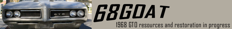 1968 Pontiac GTO restoration, blog and resources